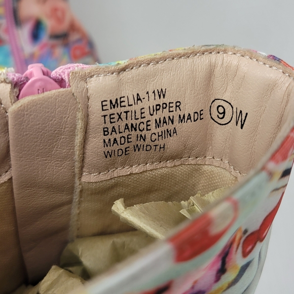 Chase + Chloe Emelia Graffiti Open Toe Lace Up Ankle Boot Heels - Picture 11 of 12